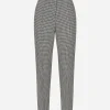 Tailored wool houndstooth pants
