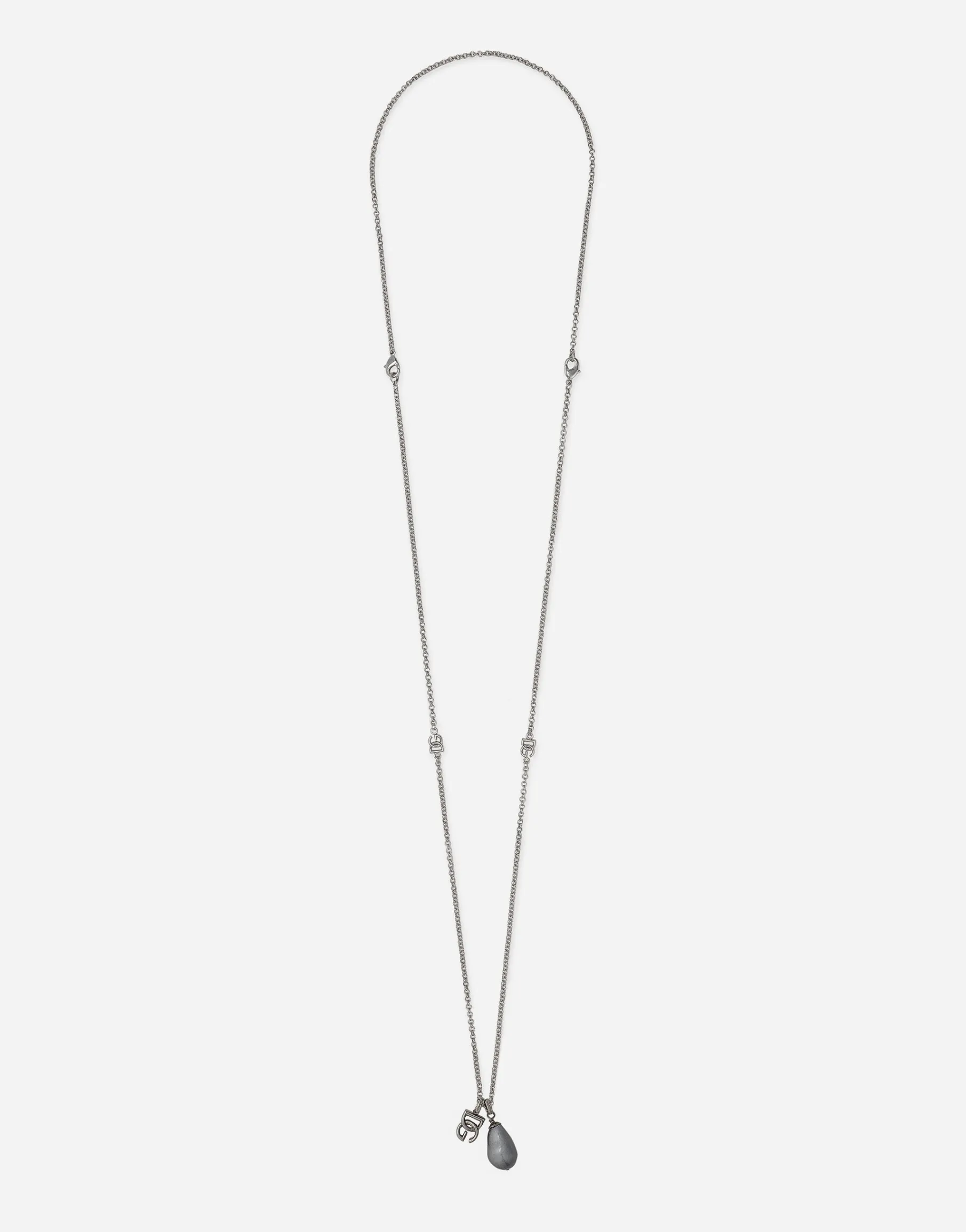 Teardrop necklace with DG logo