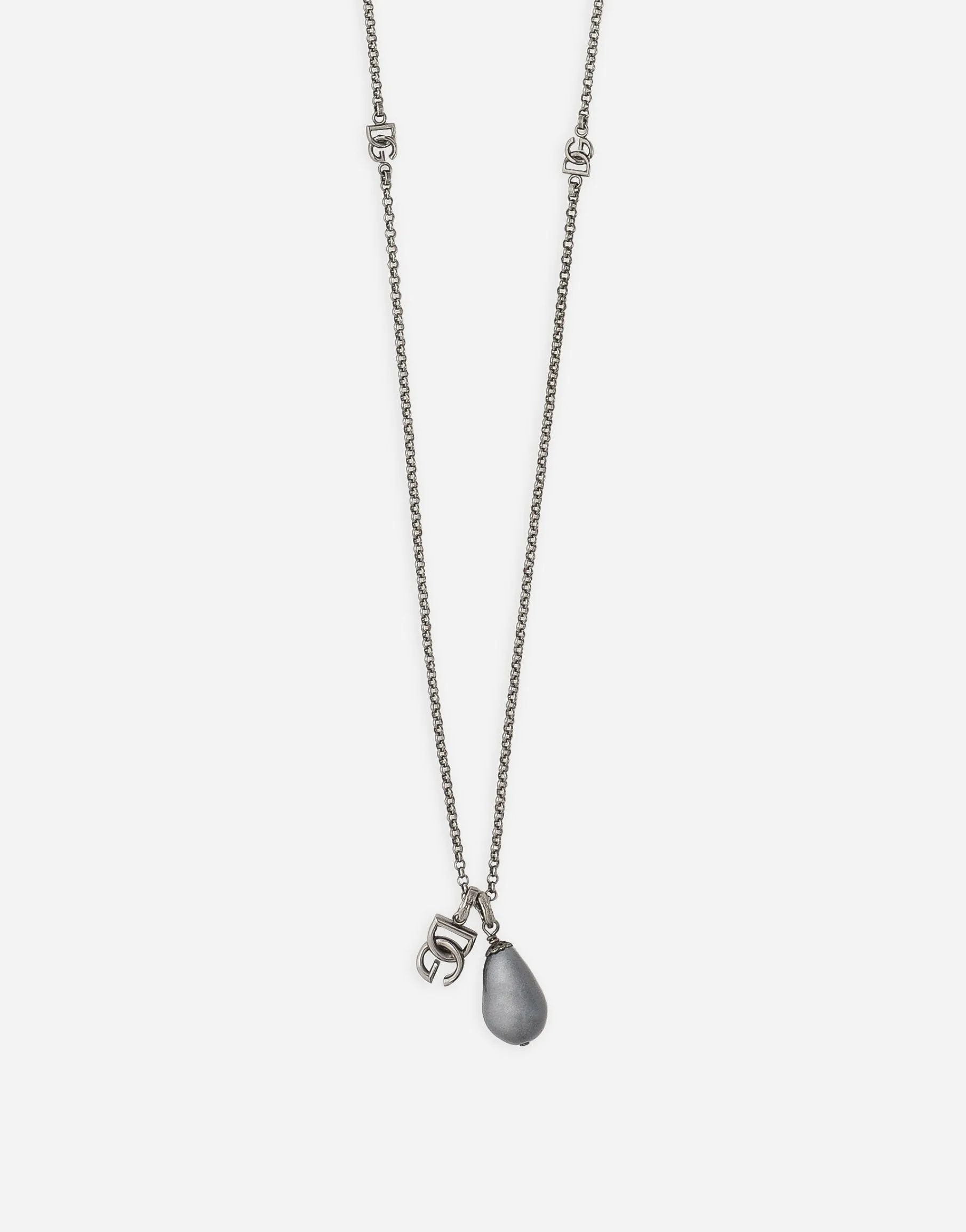 Teardrop necklace with DG logo