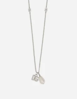 Teardrop necklace with DG logo
