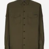 Technical fabric shirt with pockets