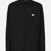Technical fabric shirt with tag