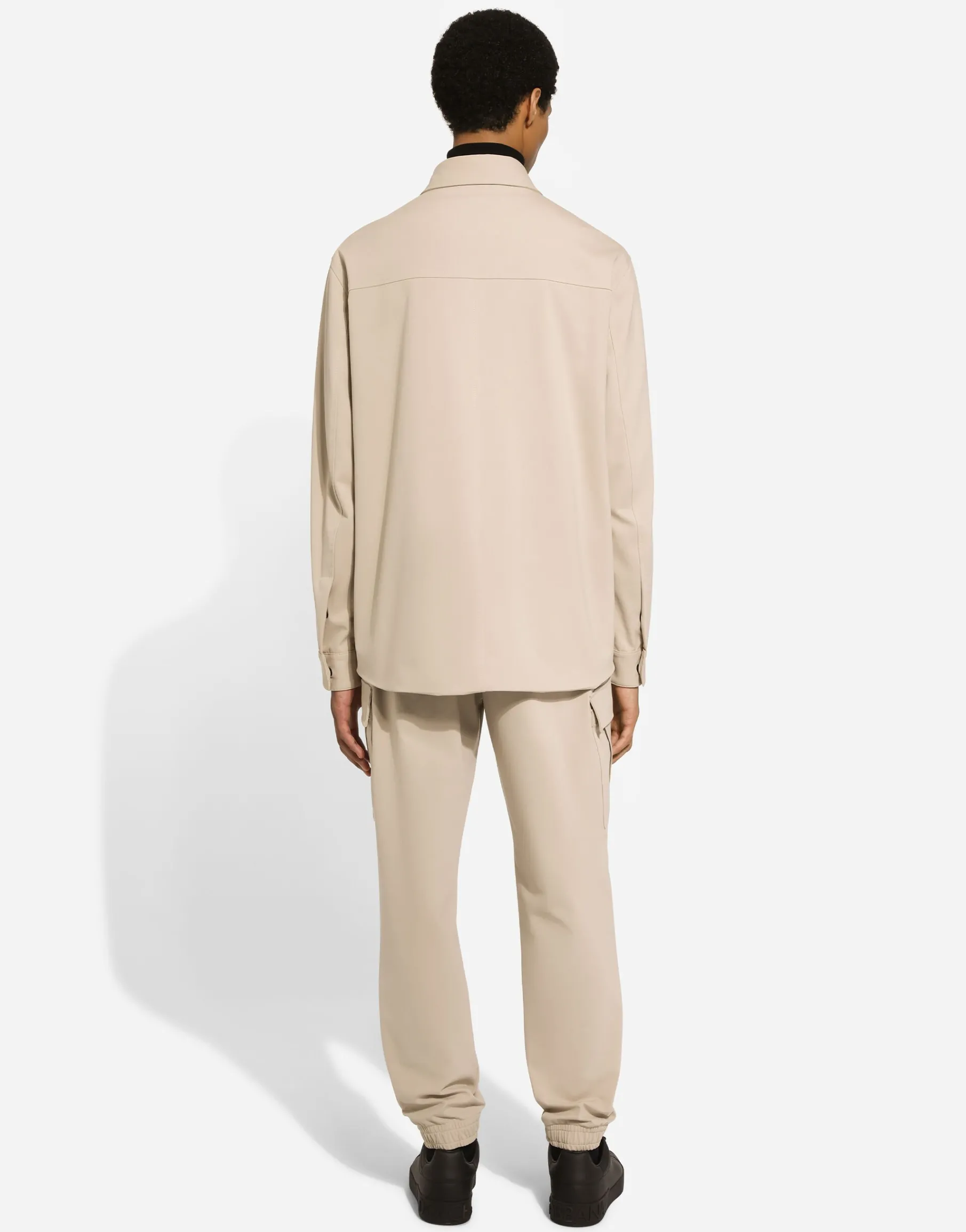 Technical fabric shirt with tag