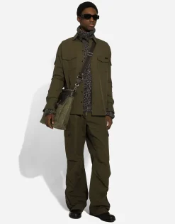 Technical fabric shirt with pockets