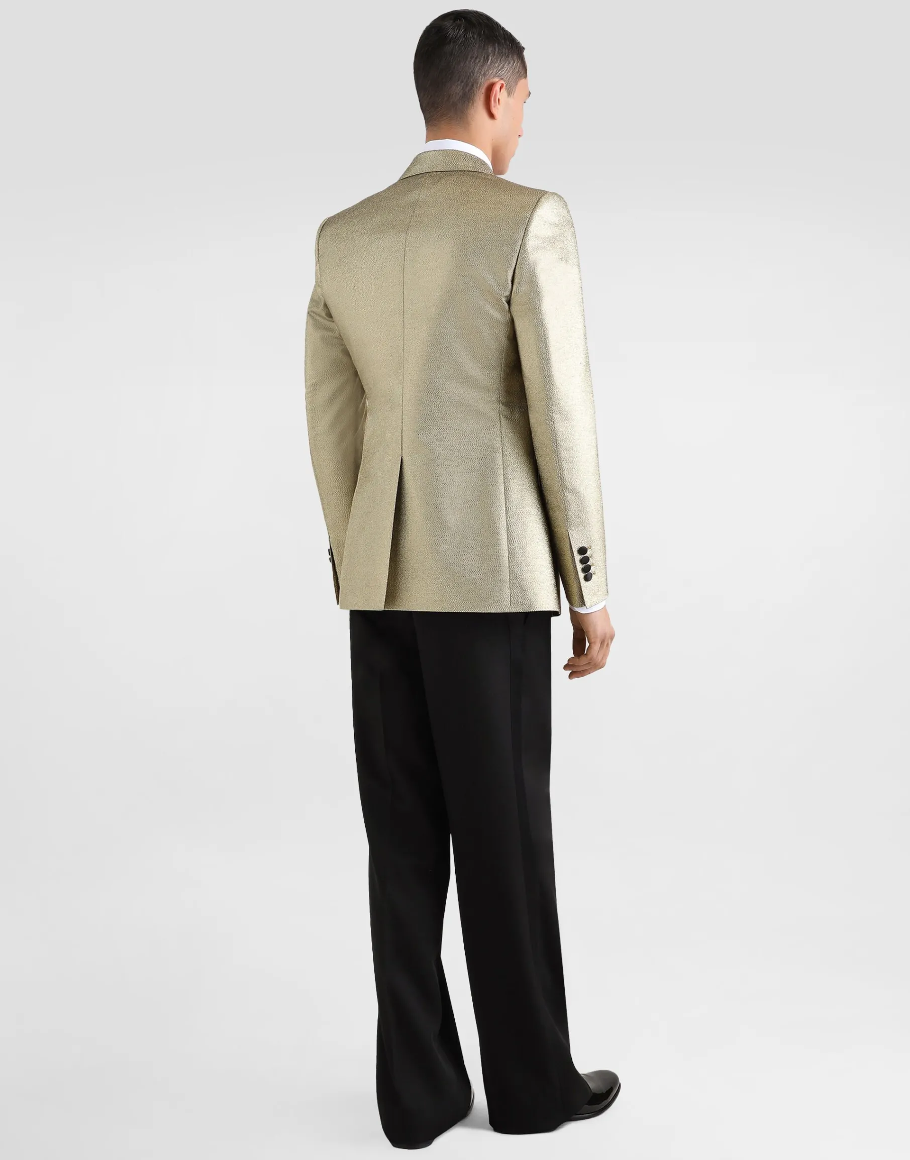 Technical gabardine tuxedo pants