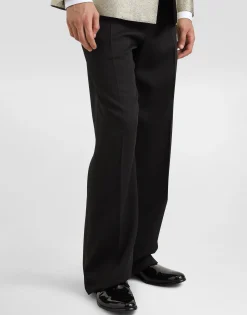 Technical gabardine tuxedo pants