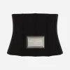 Technical jersey corset belt with DG tag