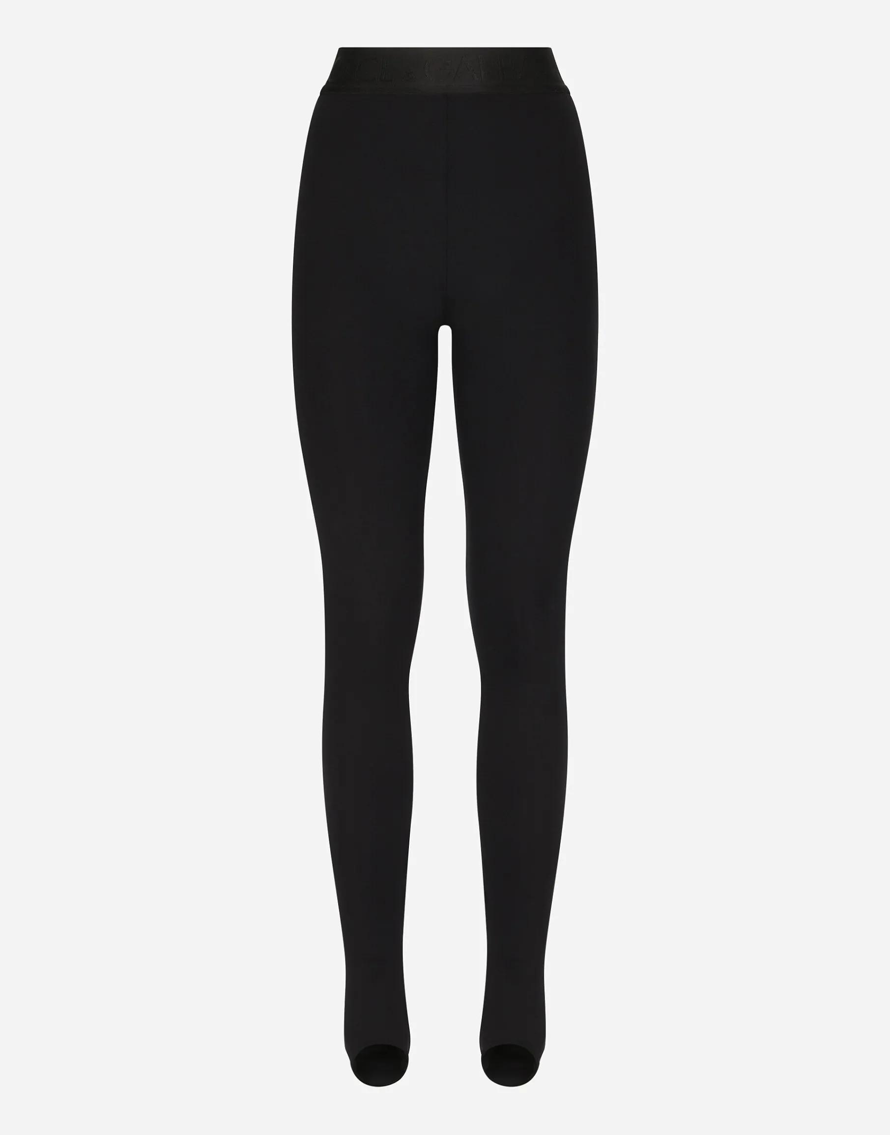 Technical jersey leggings with branded elastic
