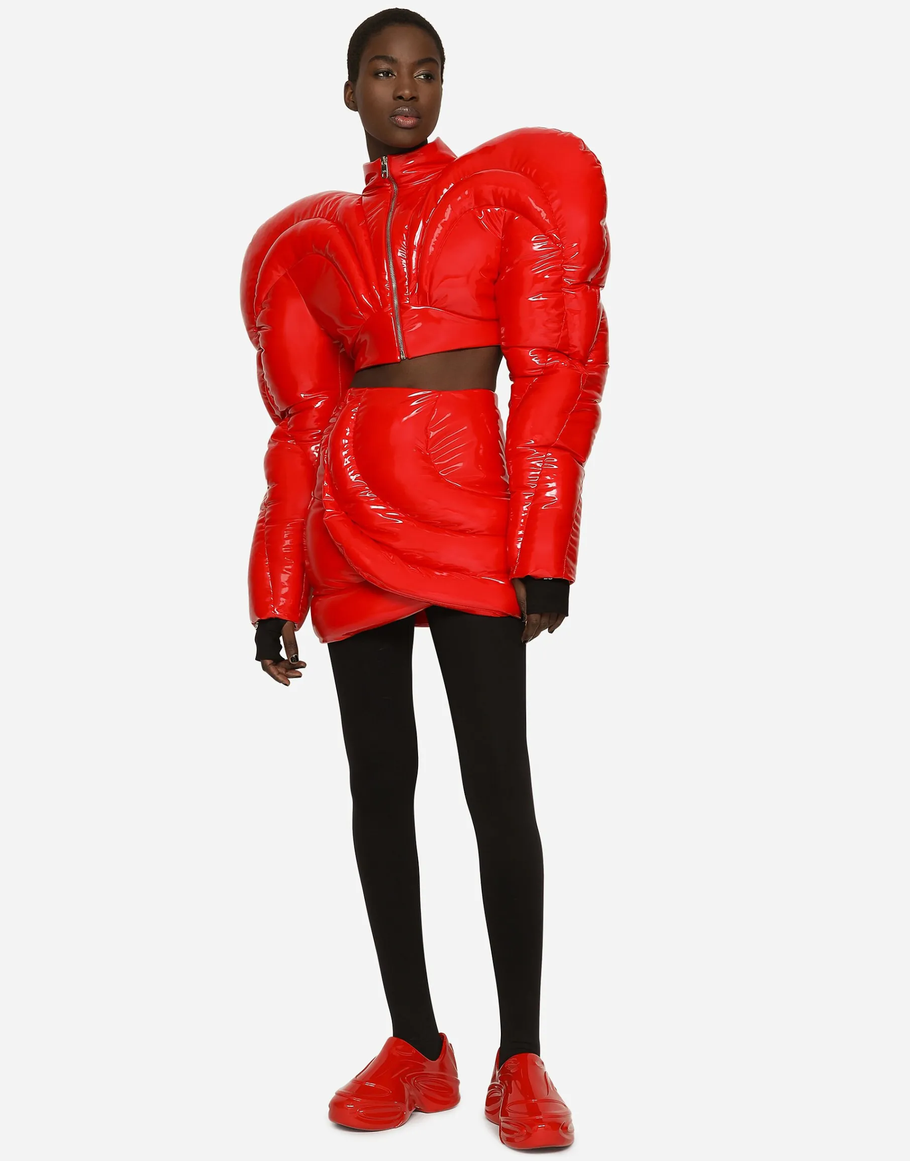 Technical jersey leggings with branded elastic