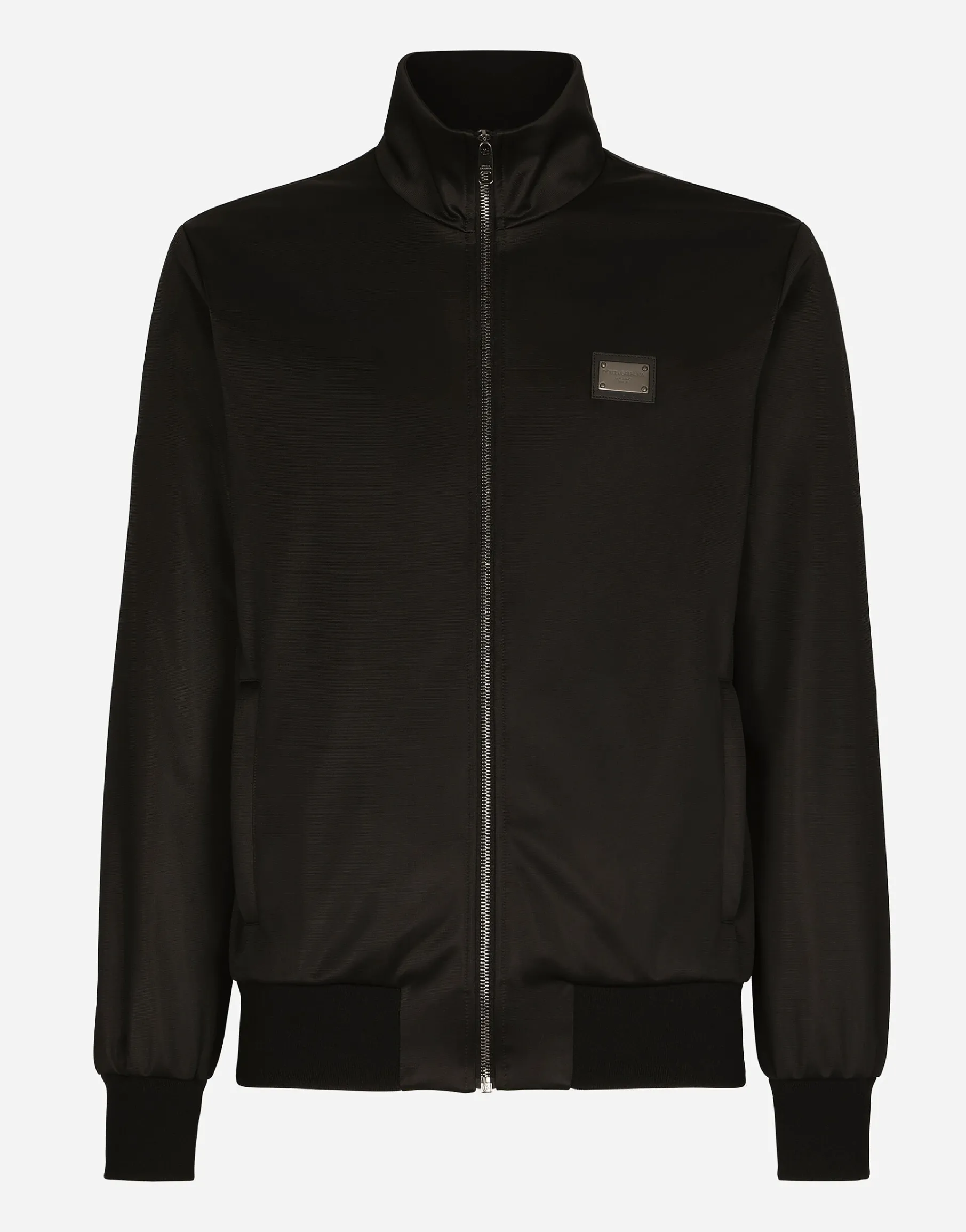 Technical jersey sweatshirt with branded tag