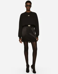 Technical jersey sweatshirt with Dolce&Gabbana tag