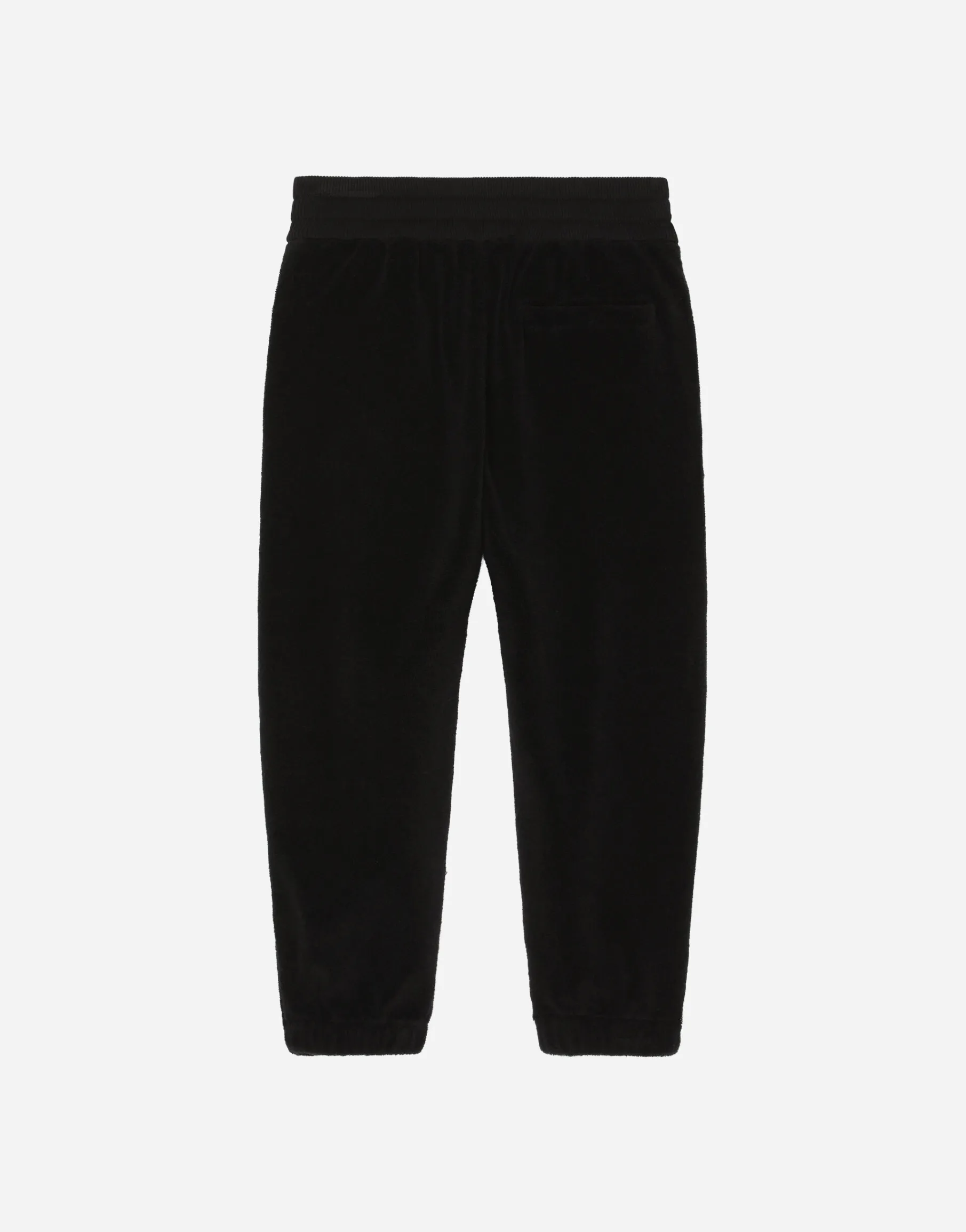 Terrycloth jogging pants with logo tag