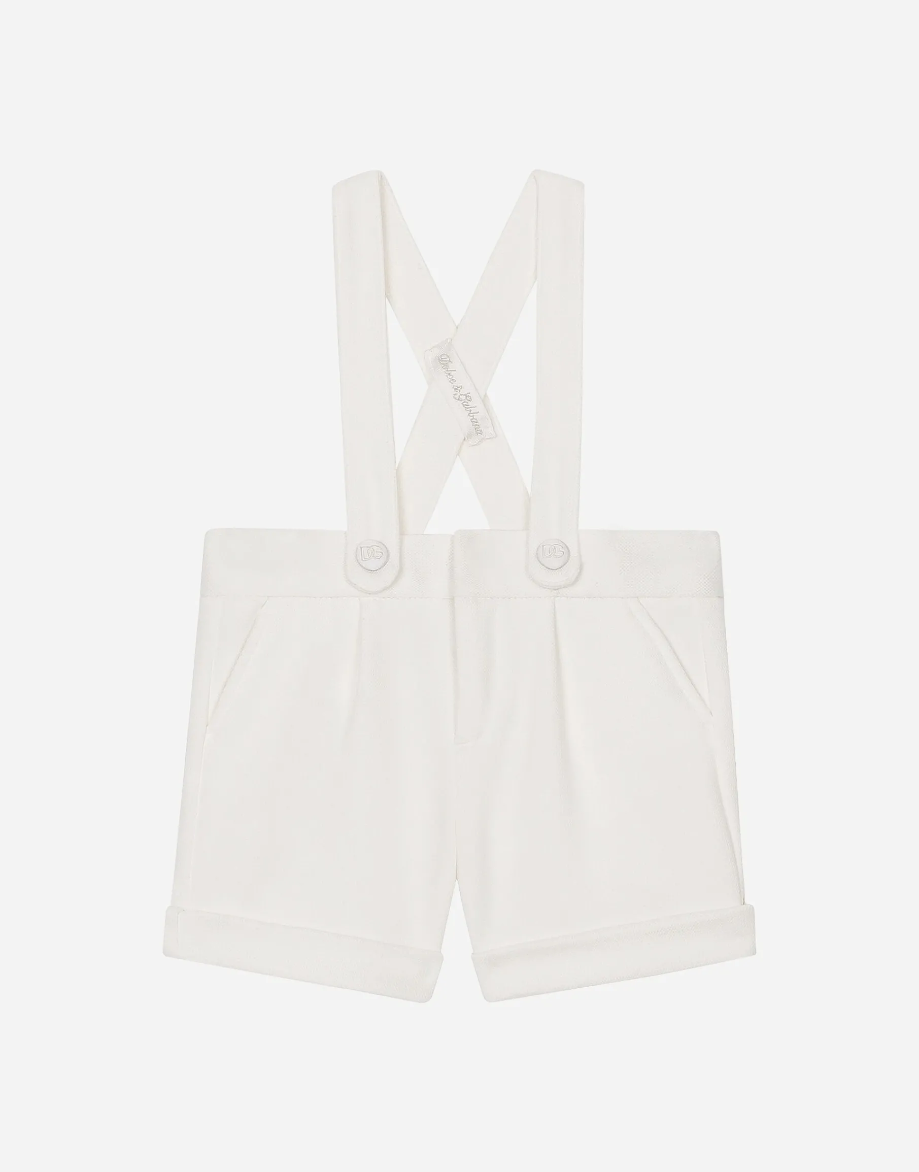 Textured jersey dungarees