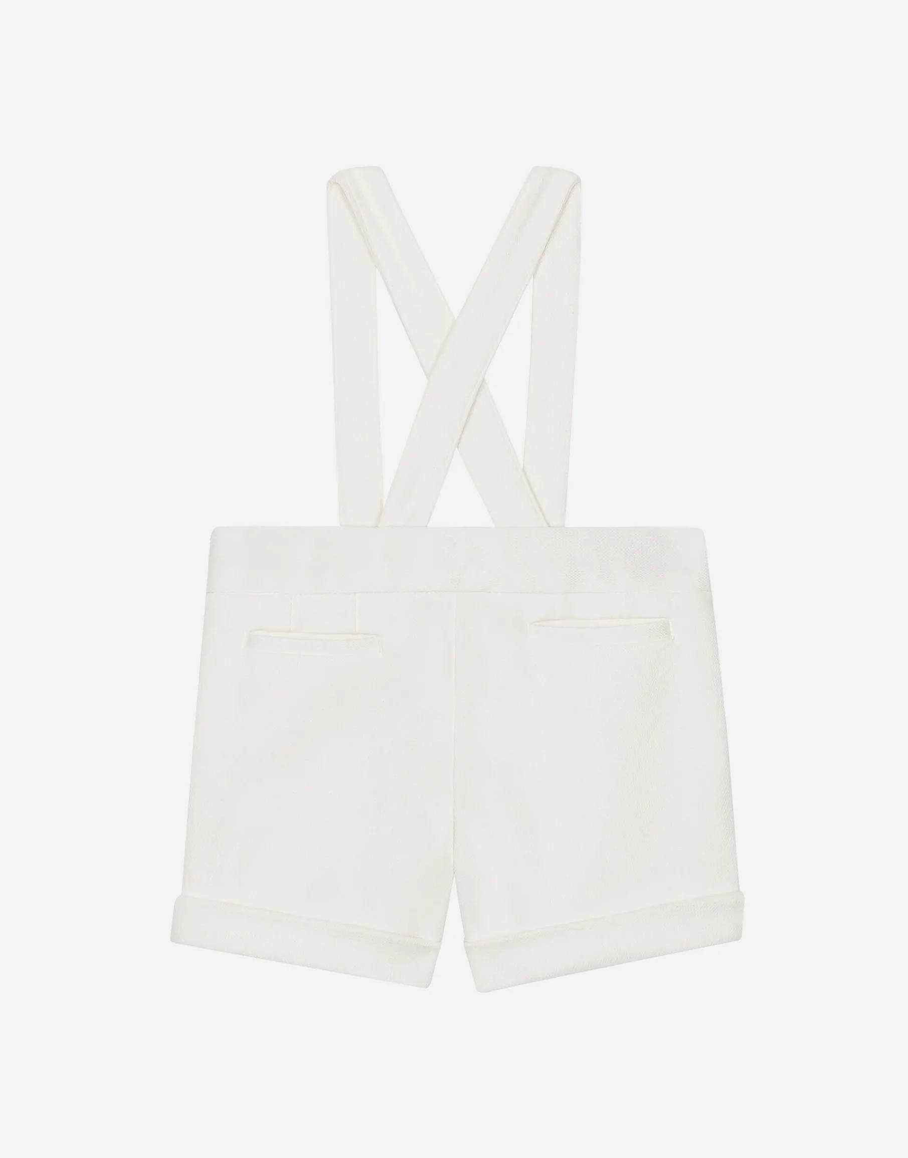 Textured jersey dungarees