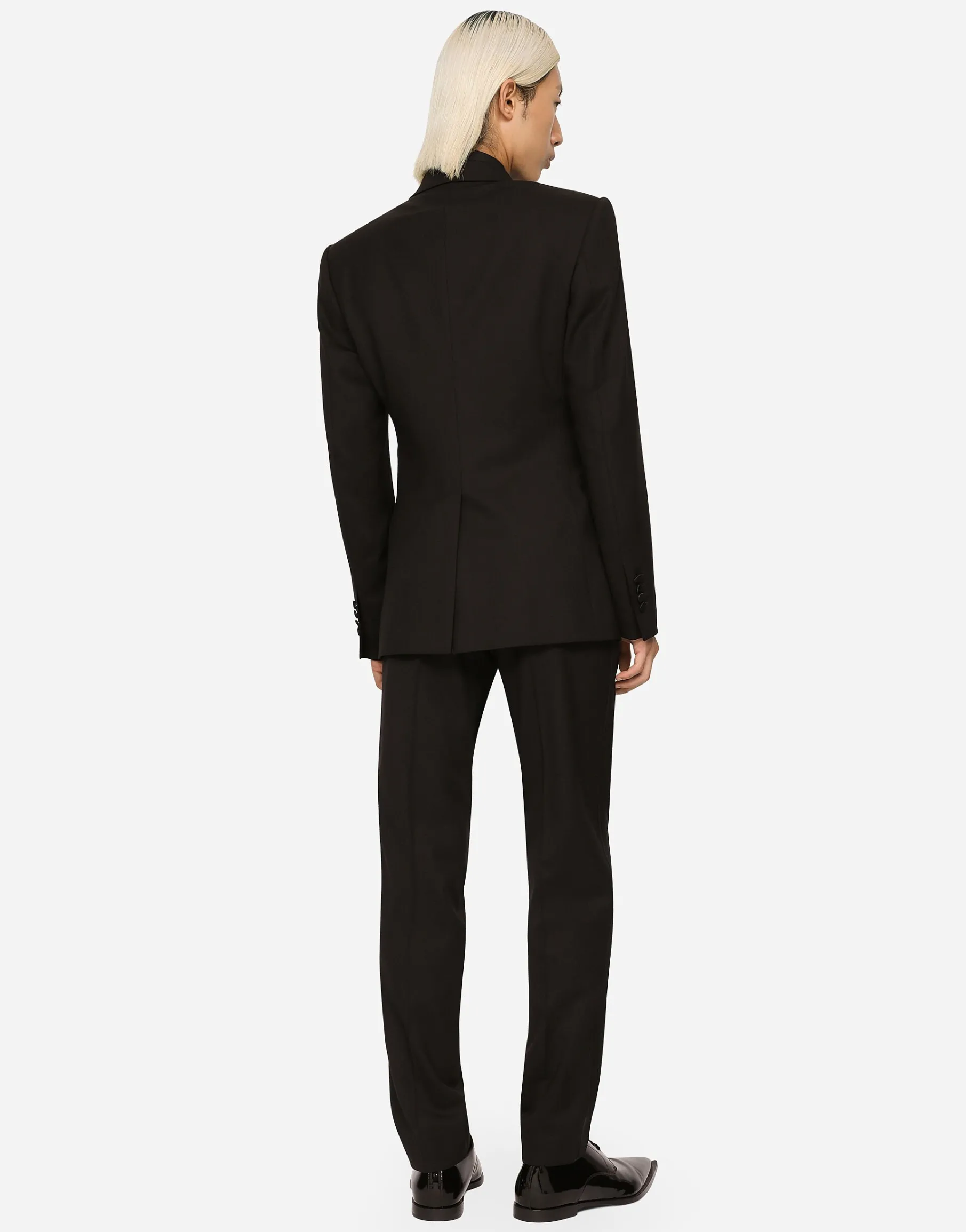 Three-piece Sicilia-fit suit in stretch wool