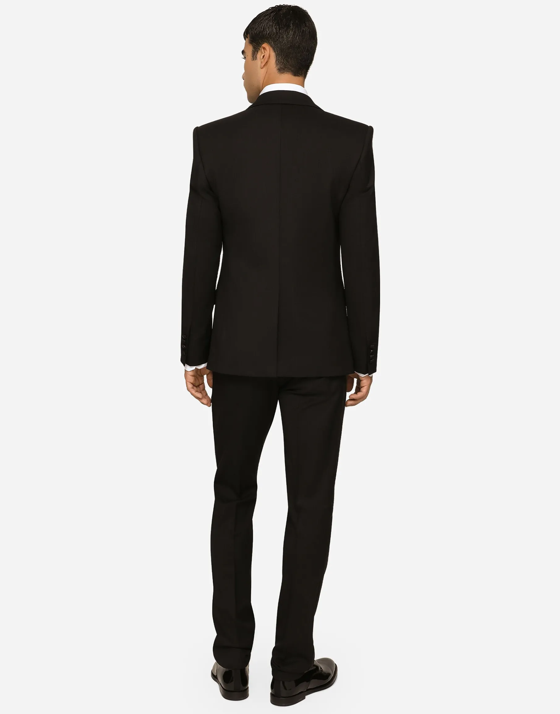 Three-piece Sicilia-fit suit in stretch wool