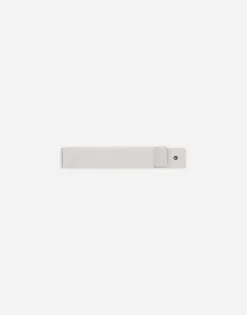 Tie clip with logo tag