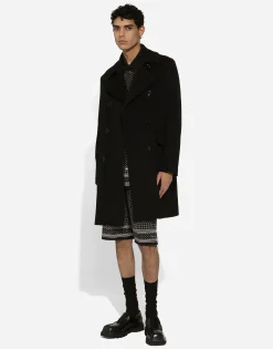 Tie-print silk jogging shorts