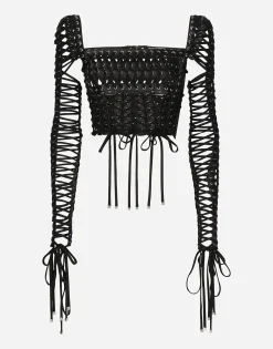 Top with laces and eyelets