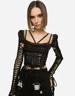 Top with laces and eyelets