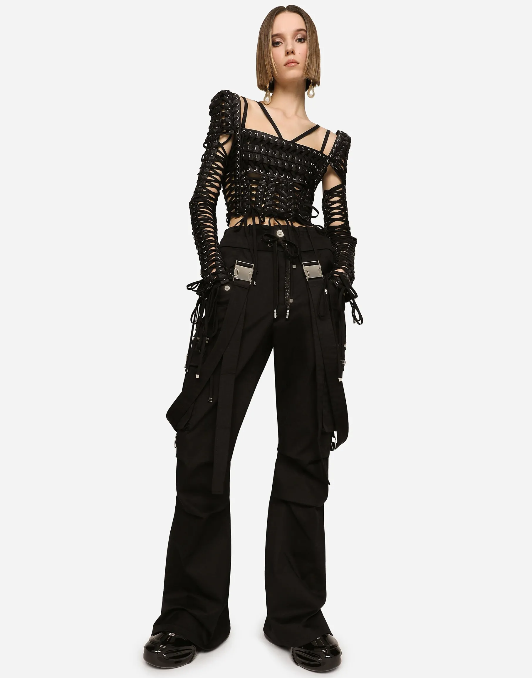 Top with laces and eyelets