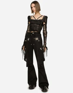 Top with laces and eyelets
