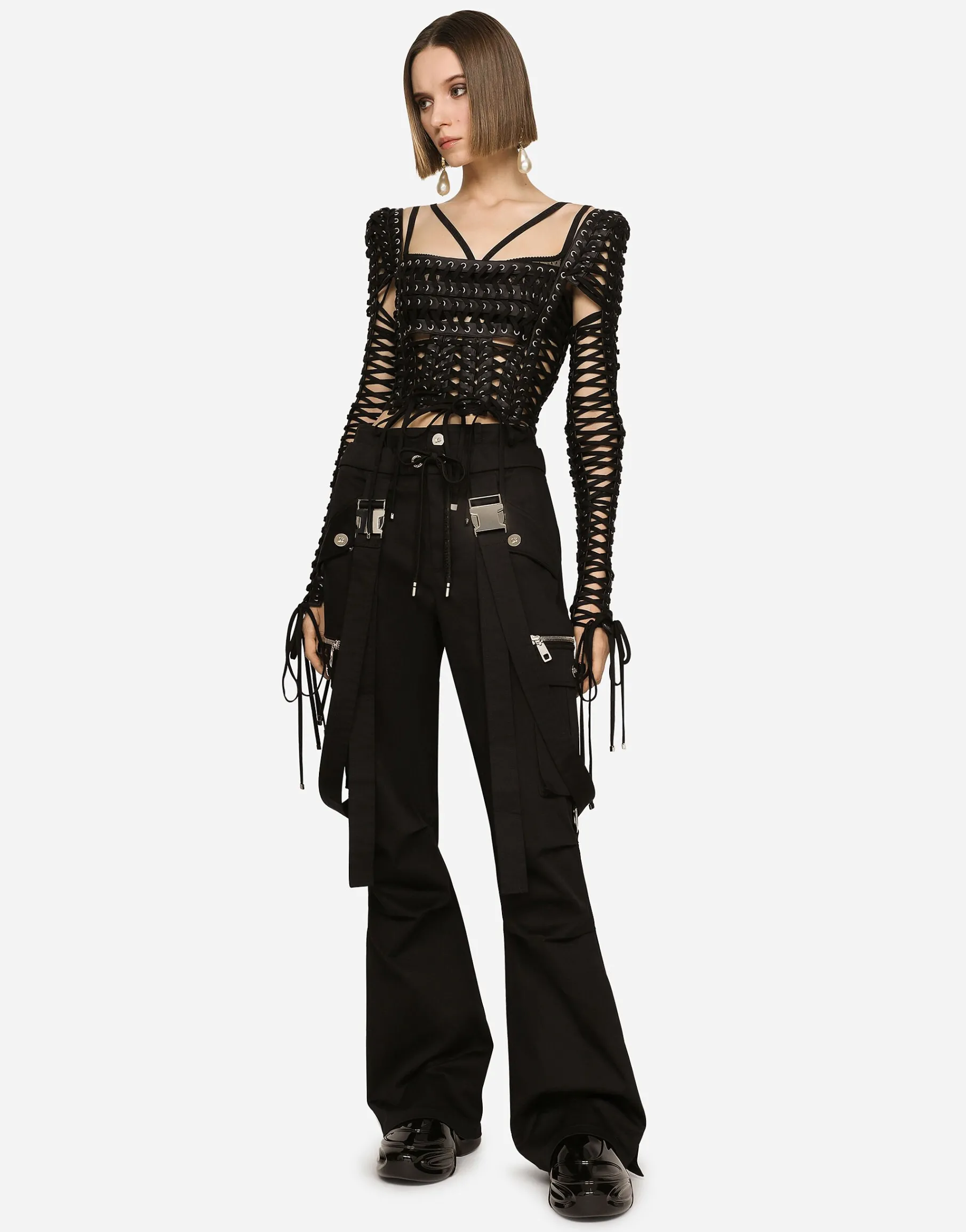 Top with laces and eyelets