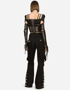 Top with laces and eyelets