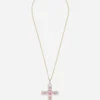 Tradition pendant in pink and white gold 18kt with tourmalines and diamonds