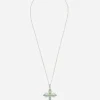 Tradition pendant in yellow and white gold 18kt with emeralds and diamonds