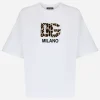 T-shirt with flocked DG logo