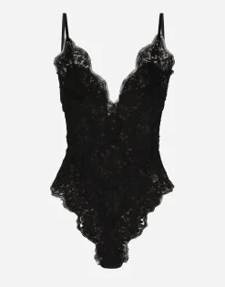 Tulle and Chantilly lace bodysuit