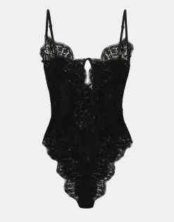 Tulle and Chantilly lace bodysuit