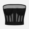 Tulle bustier top with boning