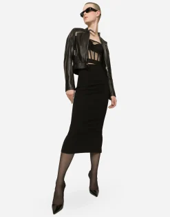 Tulle bustier top with boning