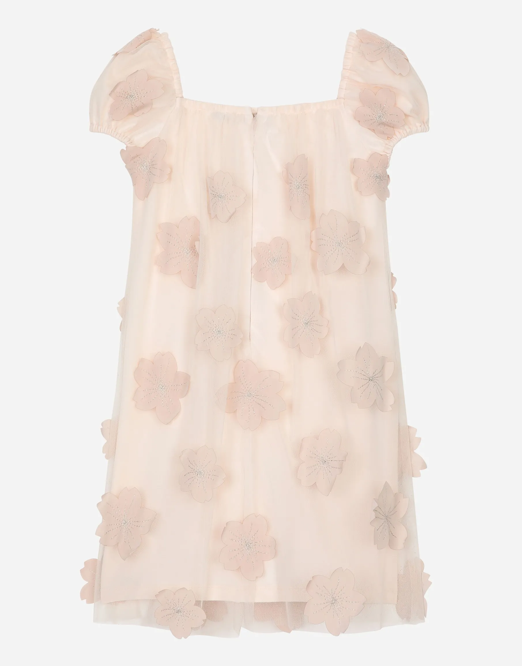 Tulle dress with 3D flowers