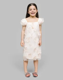 Tulle dress with 3D flowers