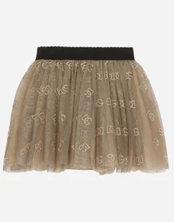 Tulle skirt with DG logo