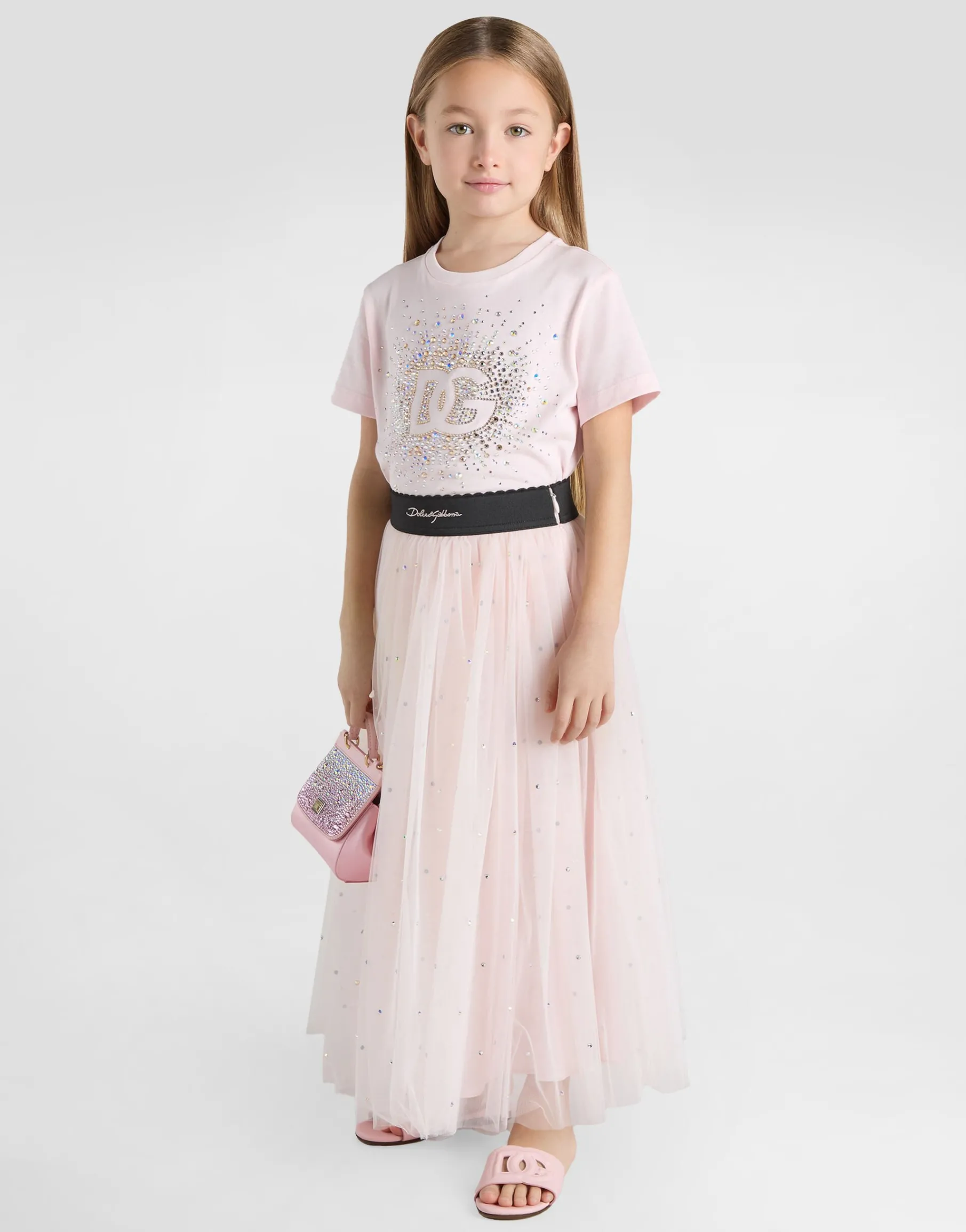 Tulle skirt with rhinestone embellishment