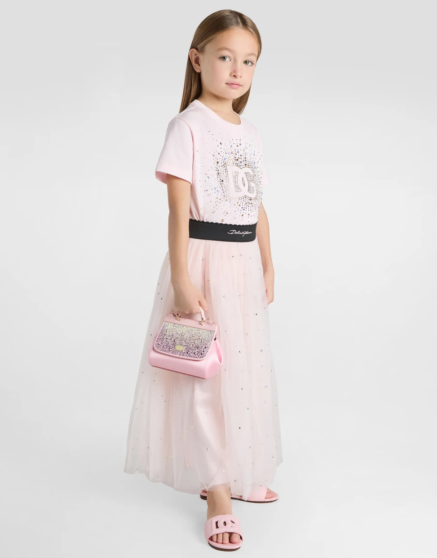 Tulle skirt with rhinestone embellishment
