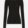 Tulle T-shirt with all-over DG logo