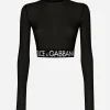 Tulle turtle-neck top