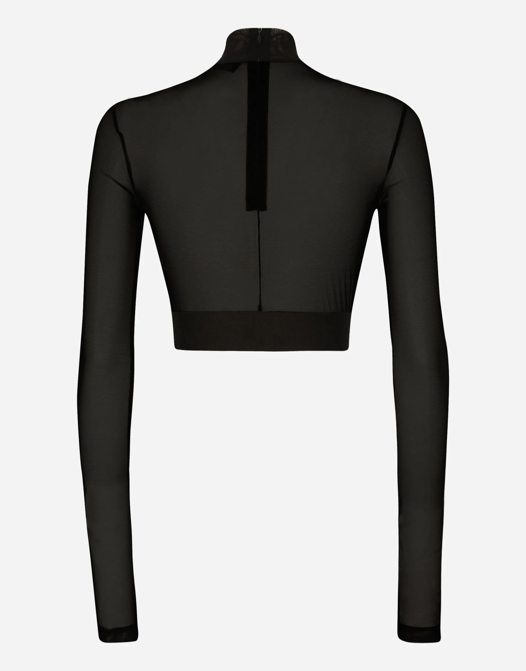Tulle turtle-neck top