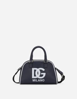 Tumbled calfskin bowling bag with DG logo