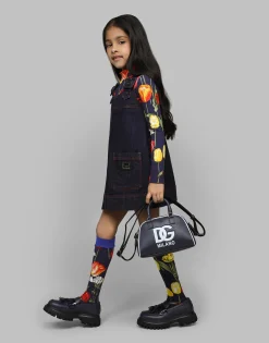 Tumbled calfskin bowling bag with DG logo