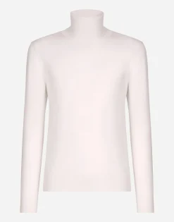 Turtle-neck sweater in extra-fine virgin wool