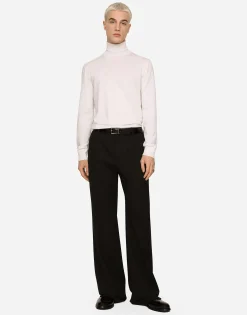 Turtle-neck sweater in extra-fine virgin wool
