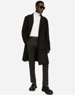 Turtle-neck sweater in virgin wool