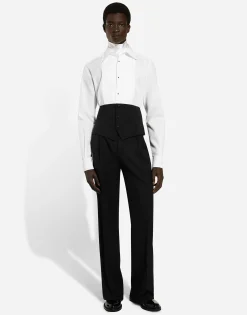 Tuxedo shirt with vest bottom section
