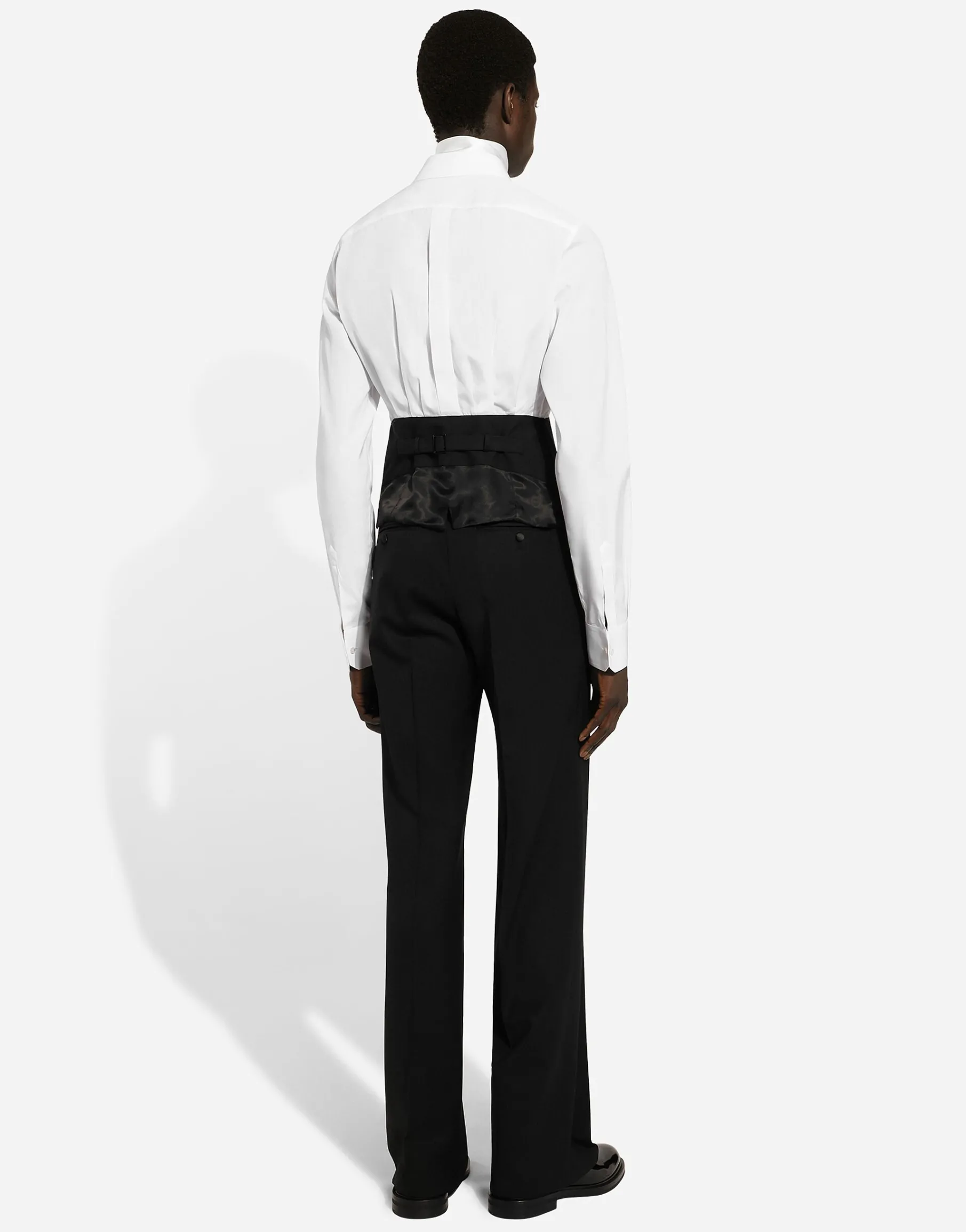 Tuxedo shirt with vest bottom section
